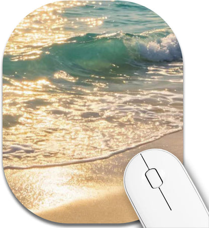 Small Mouse Pad，Mini Mouse Pad 6 x 7 Inch，for Laptop Keyboard Tray Wireless Mouse Home Office Travel，with Non-Slip Rubber Base, Waterproof Mouse Mat，Cyan Blue Marble