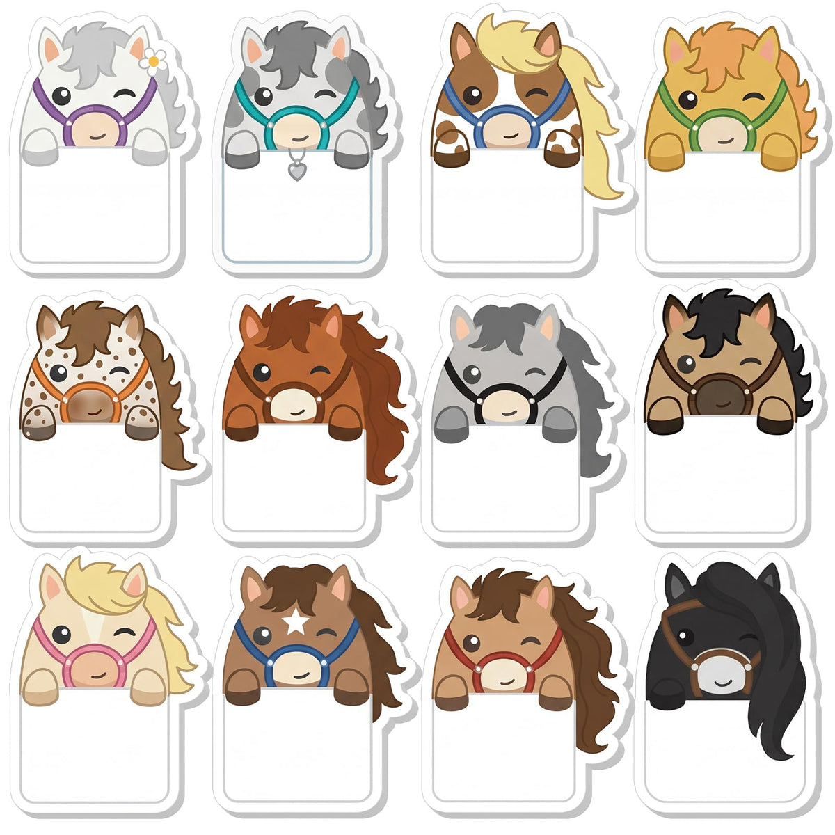 Yinder 24 Pads Animal Sticky Notes, Cute Cartoon Memo Self Adhesive