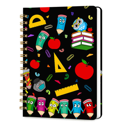 Lined Spiral Journal Notebook for Work A5, 160 Pages, Explosive Cat
