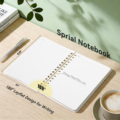 Lined Spiral Journal Notebook for Work A5, 160 Pages, Explosive Cat