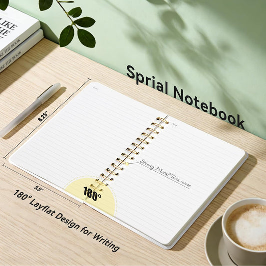 Lined Spiral Journal Notebook for Work A5, 160 Pages, Explosive Cat