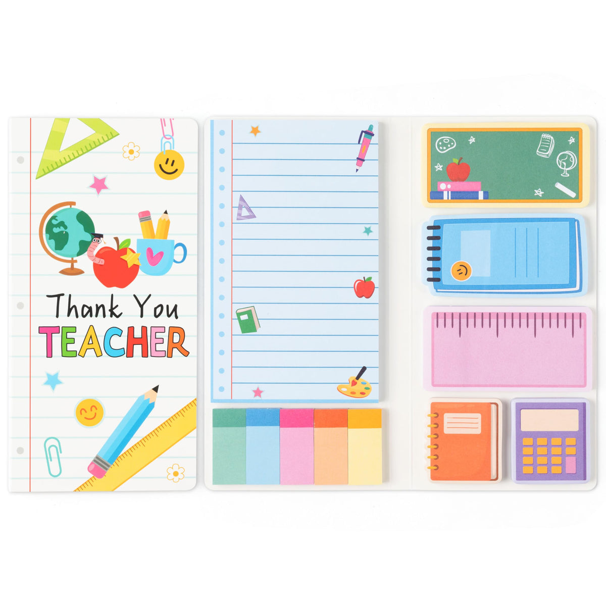 B1ykin Sticky Notes Set - 550 Sheets Memo Writing Pad Cat Floral Design