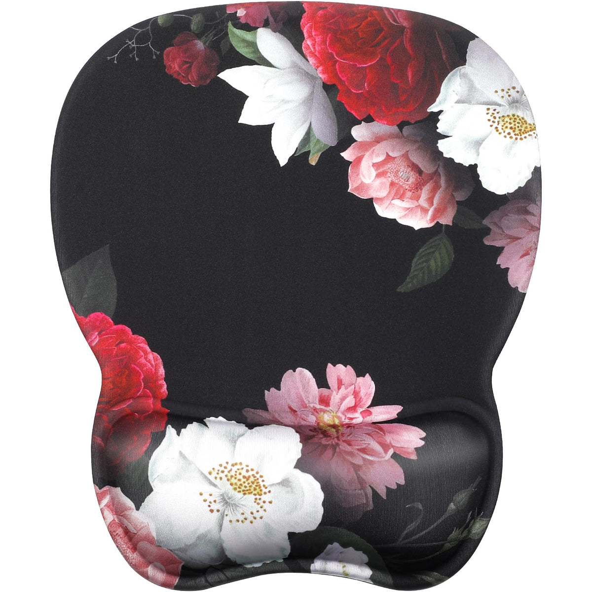 MROCO Ergonomic Mouse Pad with Gel Wrist Rest, 9.4 x 8.1 in, Black