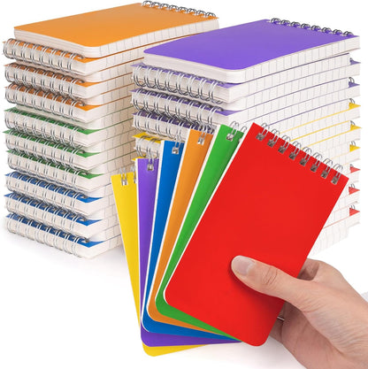 Pocket Notebook 3x5 Inch, 42Packs Mini Top Bound Spiral Notepads Bulk