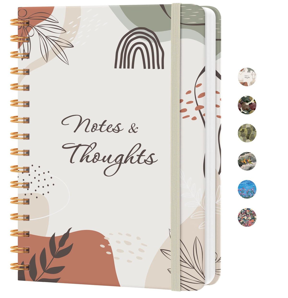 Lined Spiral Journal Notebook, A5 College Ruled Notebook for Note-Taking