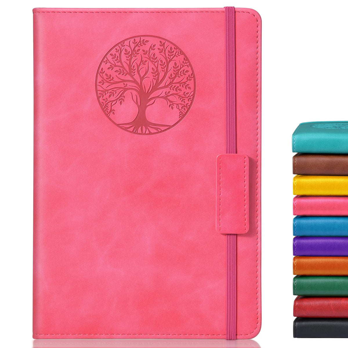 Biuwory Leather Journal Notebook,256 Thick Lined Pages,Hardcover 5.7"×8.3"