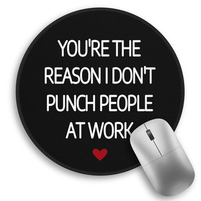 Inspirational Quote Work Mouse Pad, Positive Small Round Mousepad
