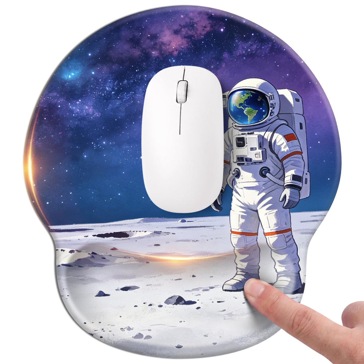 Pink Mouse pad with Wrist Rest,Relieving Pain Memory Foam Computer pad, Ergonomic Desktop Mouse, Silicone Material Mouse pad, with Non-Slip PU Base (Pink)