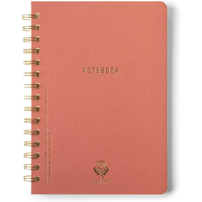 DesignWorks Ink Textured Twin Wire Notebook, Lilac, 8.25 x 11.625 in