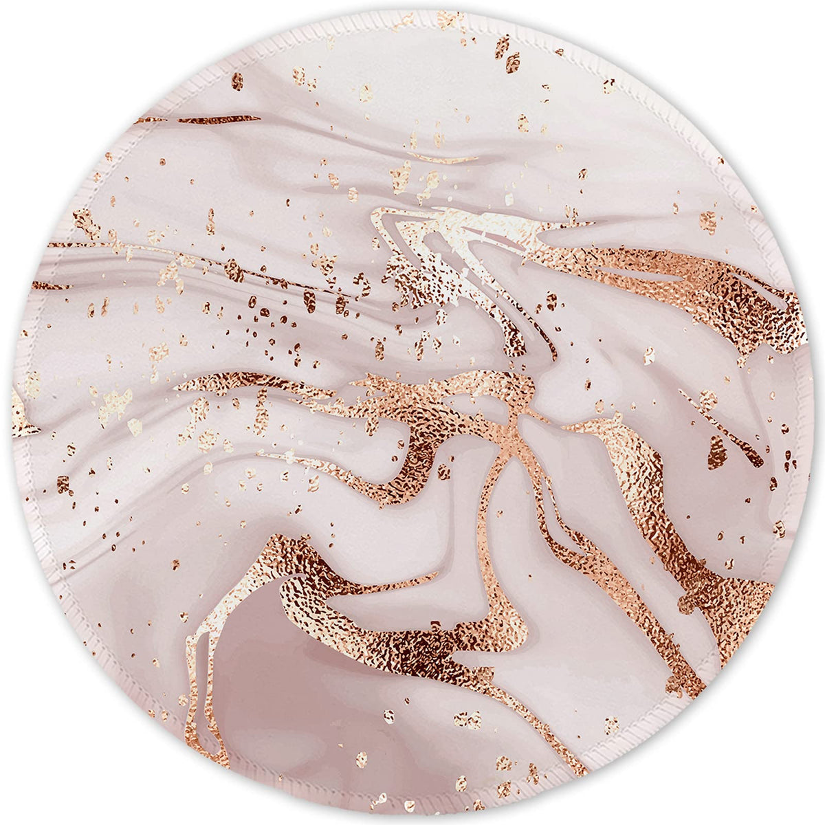 ITNRSIIET Marble Round Mouse Pad Pink Marble Customized Premium-Textured Washable Desktop Protection Mouse Mat with Non-Slip Rubber Base 7.87×7.87×0.12 inches, Pink Marble