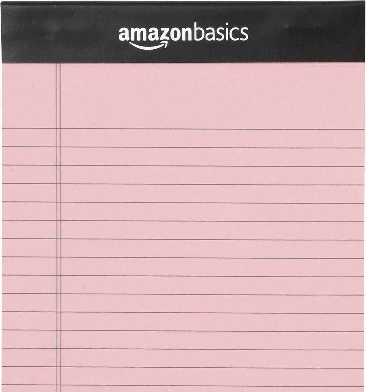 Amazon Basics Narrow Ruled Writing Pads, Perforated, 5" x 8", Multicolor, 6-Pack of 50 Sheets