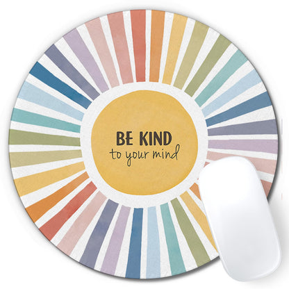Boho Colorful Sunshine Rainbow Mouse Pad, Cute Sunshine Mouse Pads Mousepad for Desk Home Office Dorm Computers Laptop, Boho Office Supplies Desk Accessories, 7.9x7.9 Inch