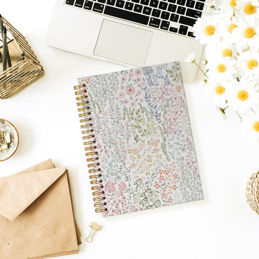 Cute Notebook, Aesthetic Spiral Notebook Journal for Women