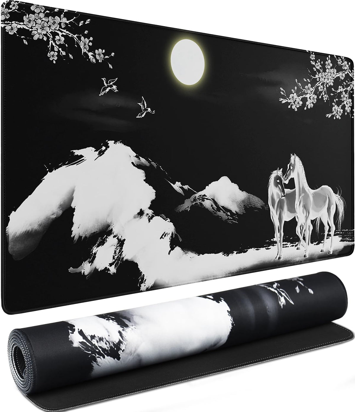 Large Gaming Mouse Pad, Waterproof Extra Large Mousepad with Stitched Edges