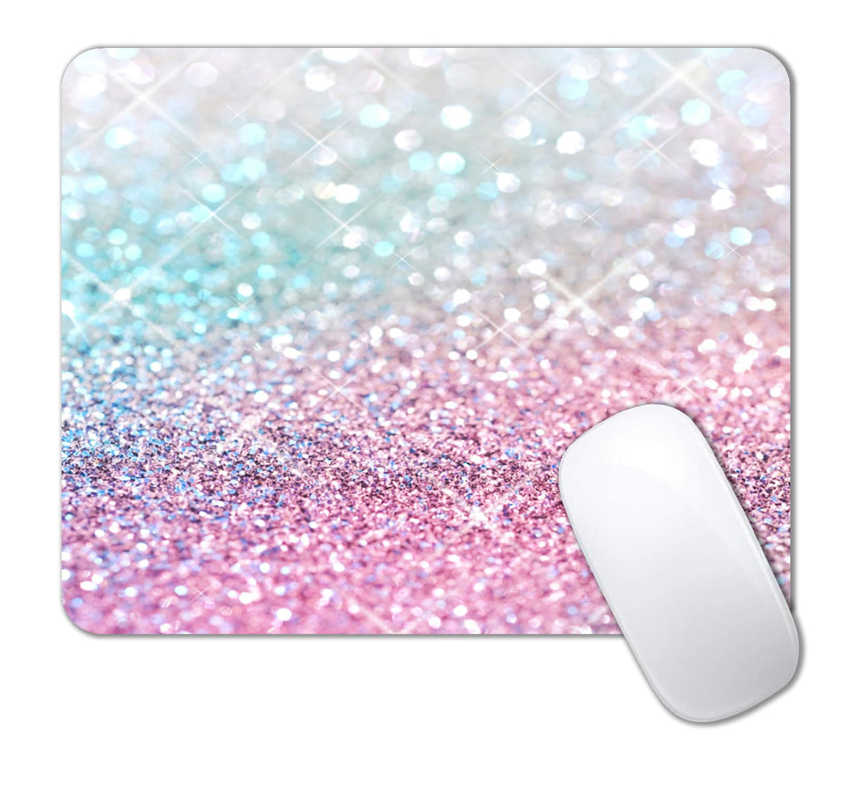 IMAYONDIA Small Mouse Pad Cute, Purple Gold Butterfly Mouse Pads, Modern Flowers Mousepad for Women Girls, Beutiful Mouse Mat Computer Laptop Office, 9.5 X 7.9 Inch