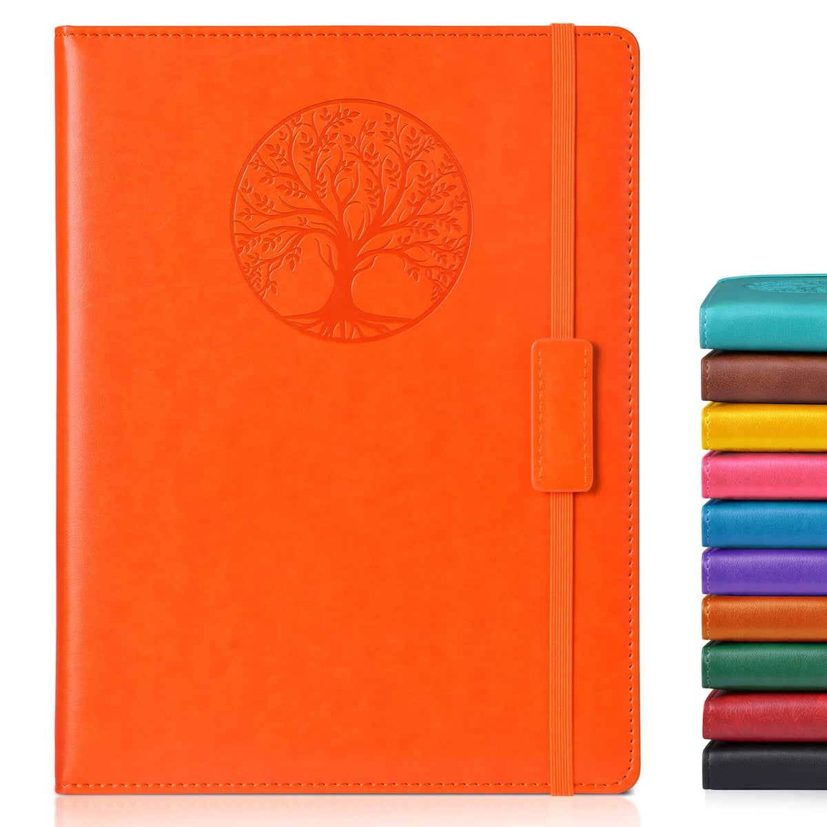 Biuwory Leather Journal Notebook,256 Thick Lined Pages,Hardcover 5.7"×8.3"