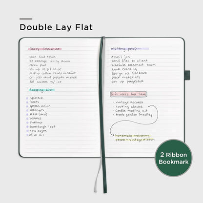&And Per Se Lined Journal Notebook – A5 Hardcover, 160 Pages 100gsm Thick Paper, College Ruled for Writing - 5.7”x8” (Dark Green)