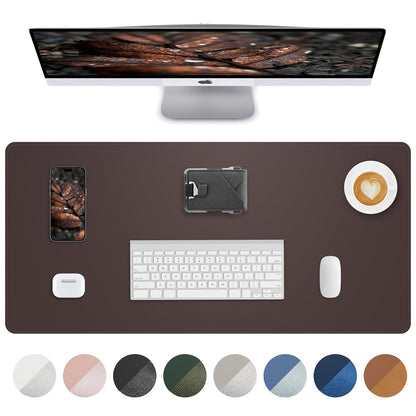 AFIING Desk Pad Protector 23.6" x 13.7" - Non-Slip Waterproof PU Leather Desk Mat for Mouse, Keyboard, Laptop, Office and Home Workspace (Beige)