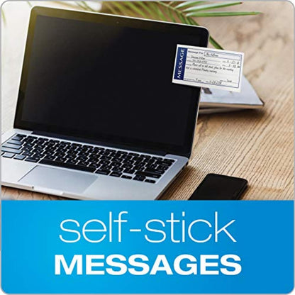 Adams Write 'N Stick Message Pad, 2-Part, Carbonless, Blue, 5-1/4" x 11", 200 Sets per Book (SC1153WS)