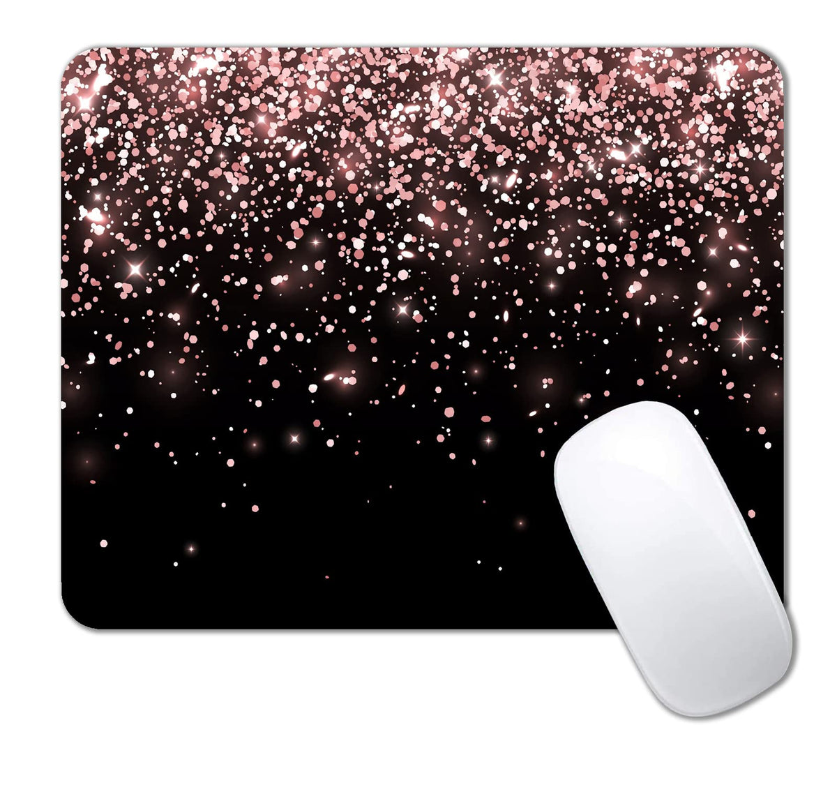IMAYONDIA Small Mouse Pad Cute, Purple Gold Butterfly Mouse Pads, Modern Flowers Mousepad for Women Girls, Beutiful Mouse Mat Computer Laptop Office, 9.5 X 7.9 Inch