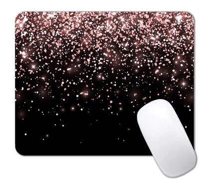 IMAYONDIA Small Mouse Pad Cute, Purple Gold Butterfly Mouse Pads, Modern Flowers Mousepad for Women Girls, Beutiful Mouse Mat Computer Laptop Office, 9.5 X 7.9 Inch