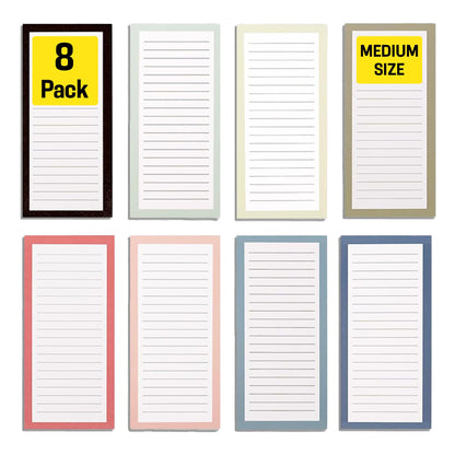 Magnetic Notepads for Refrigerator, 8 Pack Grocery List Pads, Fruit Design