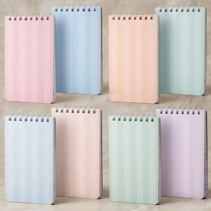 Aesthetic Pocket Notebooks Set Of 8 - Small 3x5 Spiral Notepads for Women