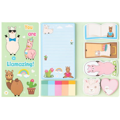 B1ykin Sticky Notes Set - 550 Sheets Memo Writing Pad Cat Floral Design