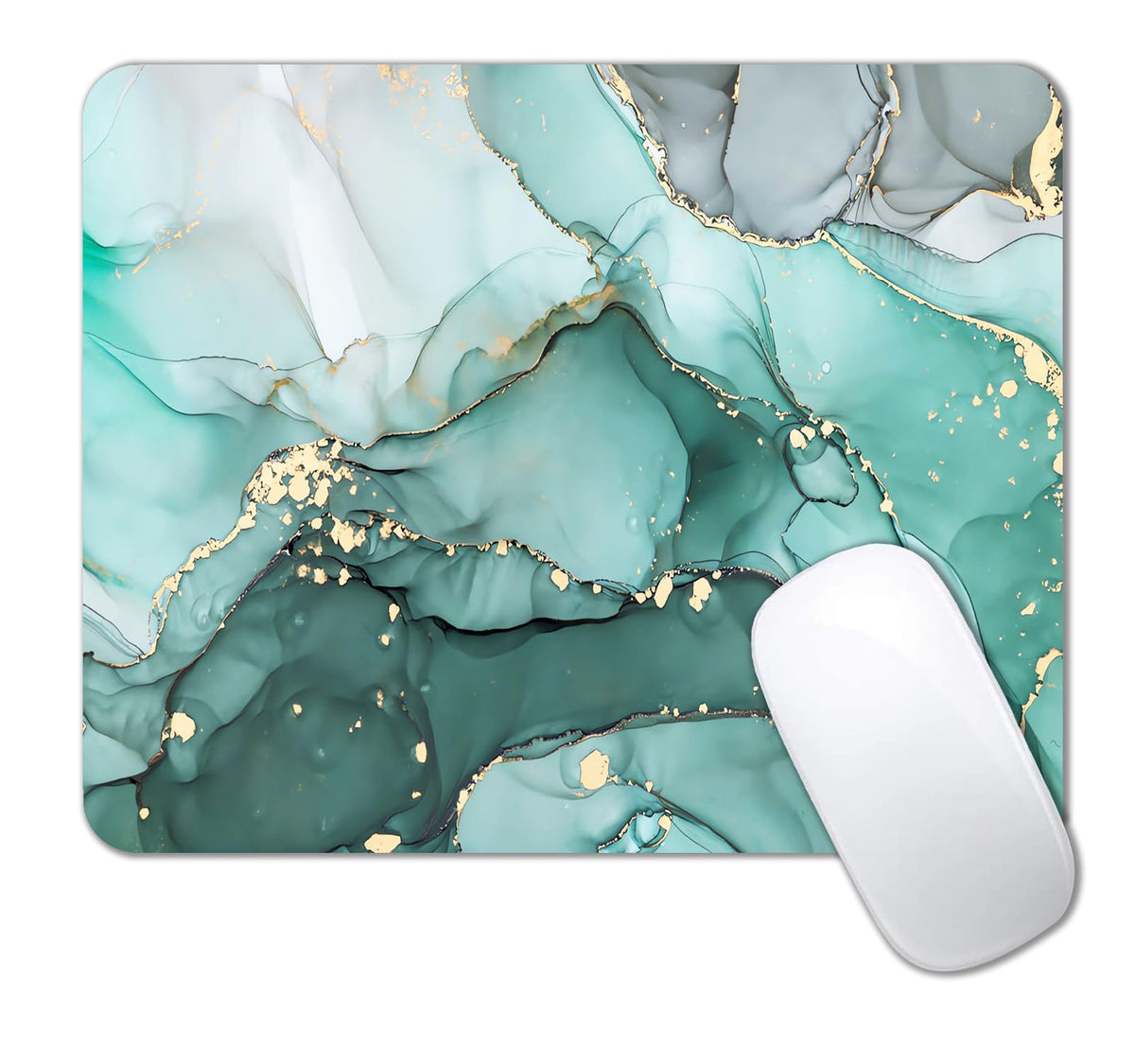 IMAYONDIA Small Mouse Pad Cute, Purple Gold Butterfly Mouse Pads, Modern Flowers Mousepad for Women Girls, Beutiful Mouse Mat Computer Laptop Office, 9.5 X 7.9 Inch