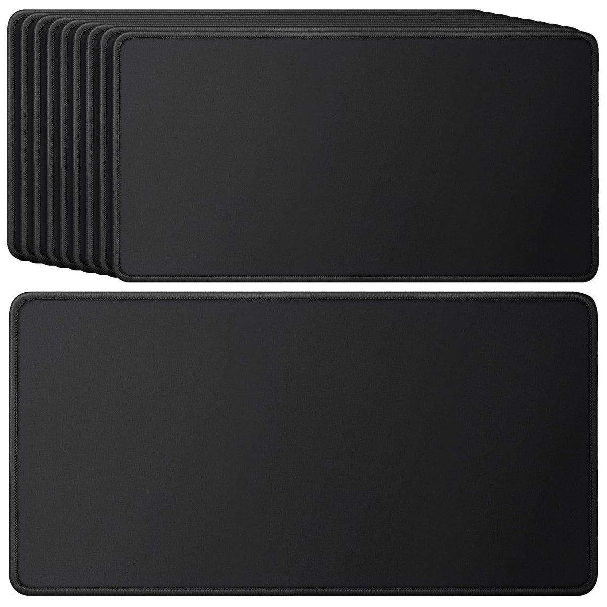 31.5" x 15.7" Waterproof Fabric Desk Pad Large Mouse Pad Office Game, Black