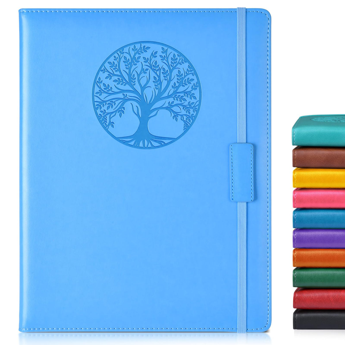 Biuwory Leather Journal Notebook,256 Thick Lined Pages,Hardcover 5.7"×8.3"