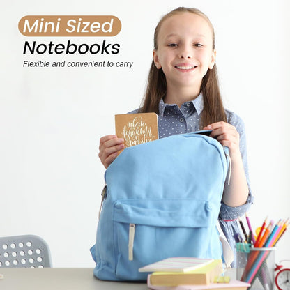 Oucaru 16PCS Mini Notebooks Bulk, Small Pocket Notebook, 3.5"x5.5" Blank