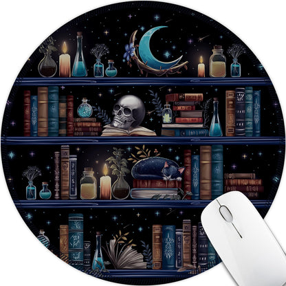 Hancynir Funny Mouse Pad for Desk, Cute Dumpster on Fire Round Mousepad