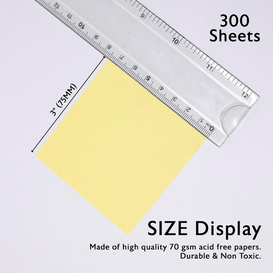 BAZIC Products Color Paper Cube with Tray, 300 Sheets, 2.95 in
