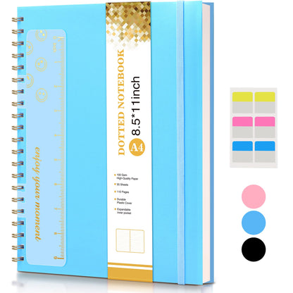 Spiral Notebook Journal 8.5” x 11”, A4 Large Notebooks for Women Men, College Ruled Lined Journal, 100 GSM Paper, Hardcover Spiral Bound Journals for Work School Writing Note Taking Business, Purple