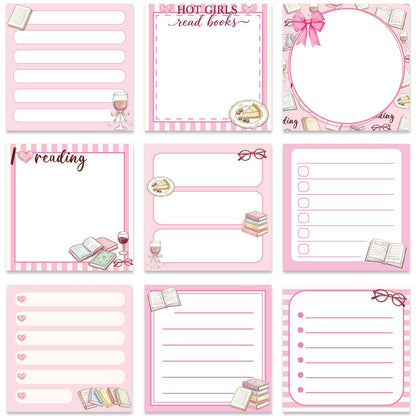 Gothic Sticky Notes 3x3 Dark Style Stationery 9-Pack