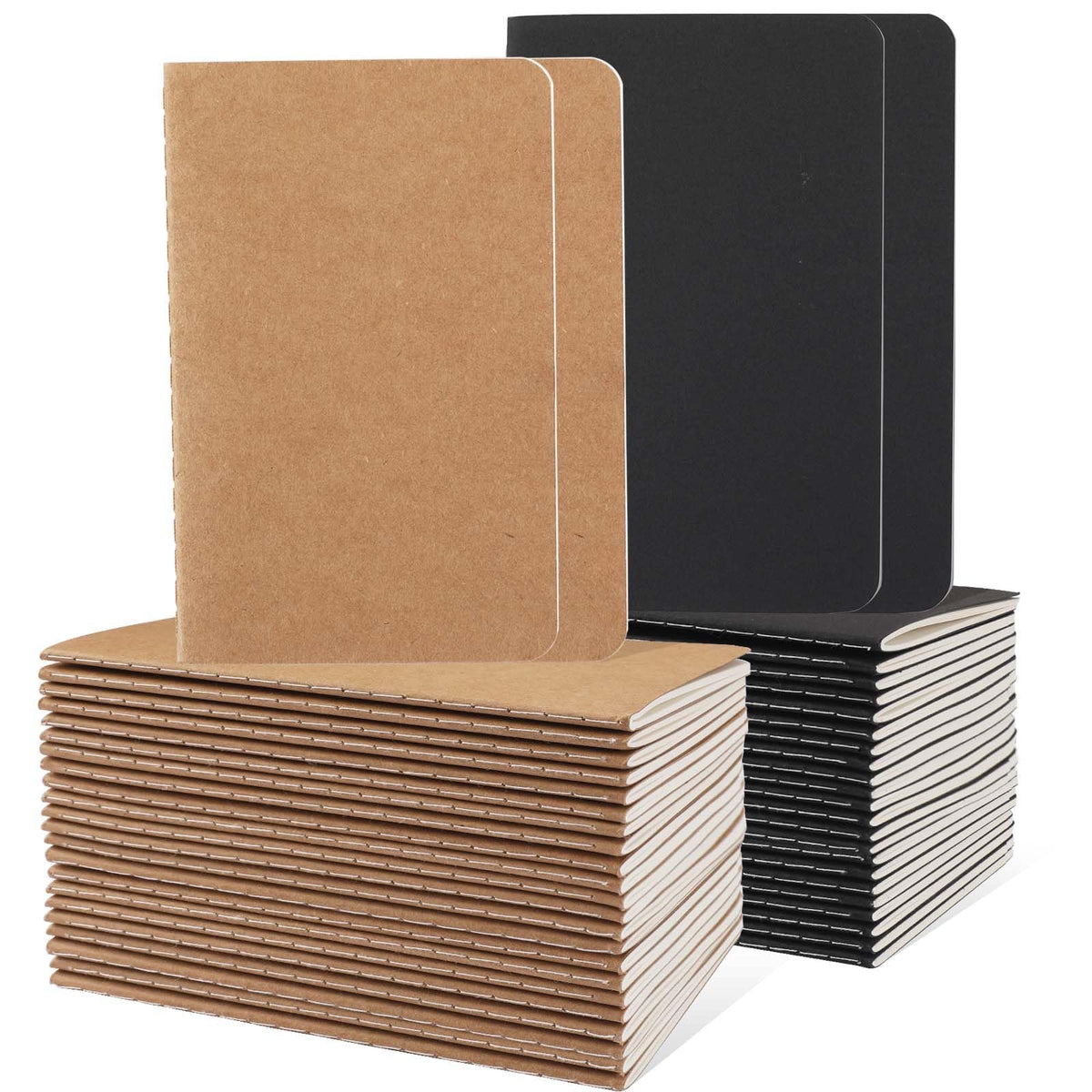 Oucaru 16PCS Mini Notebooks Bulk, Small Pocket Notebook, 3.5"x5.5" Blank