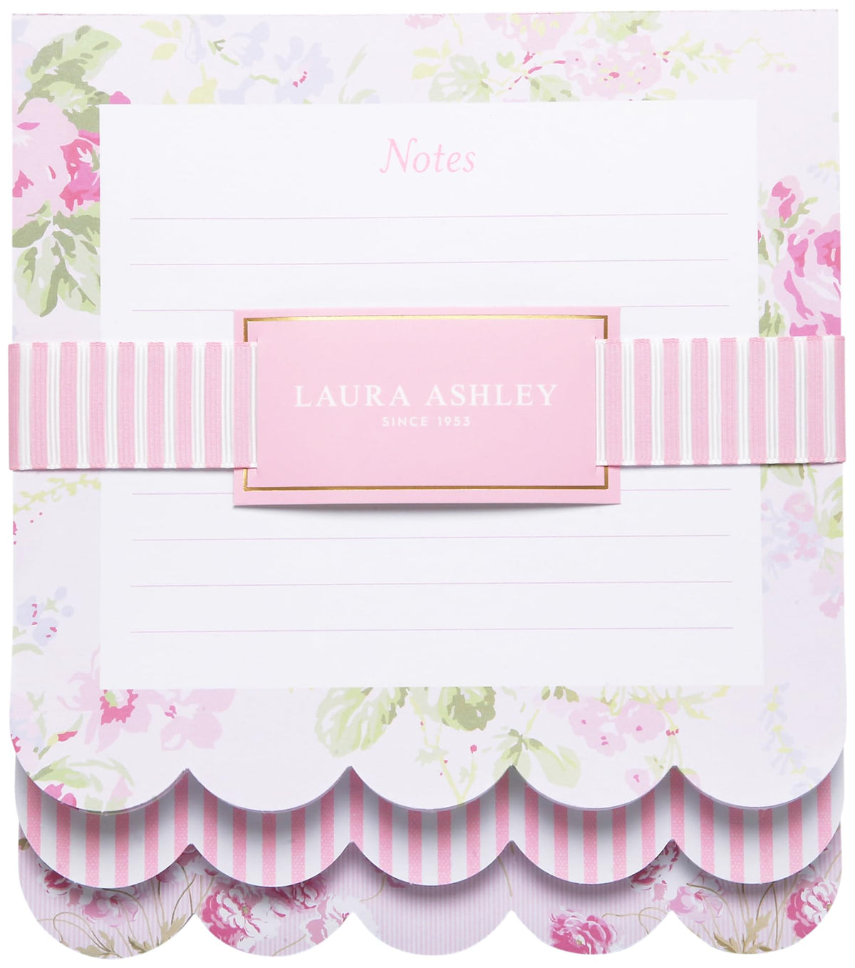 Laura Ashley 3-in-1 Layered Notepad 6.5x7.5 in 150 Lined Tear-Off Sheets