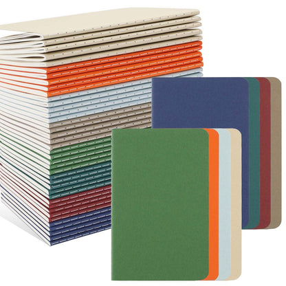 Oucaru 16PCS Mini Notebooks Bulk, Small Pocket Notebook, 3.5"x5.5" Blank
