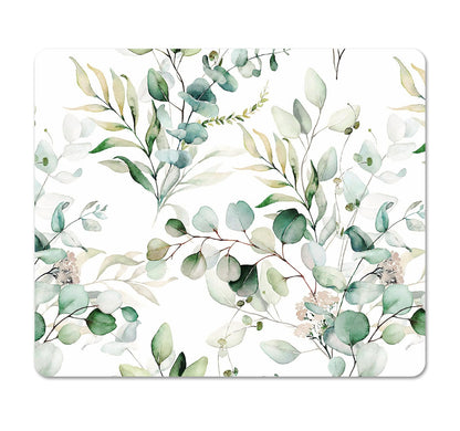 Square Cute Mouse Pad Daisy, Boho Floral Flower Mouse Pads for Desk, Non-Slip Rubber Beige Mousepad Washable Cloth, Minimal Computer Pad Decor Gifts, Coworker Gift for Girls Kids Women, 9.5x7.9 inch
