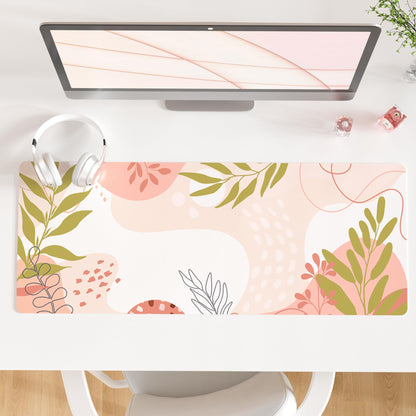 QiyI PU Leather Large Mouse Pad, Office Decor, 31.5" x 15.7", Rose Gold