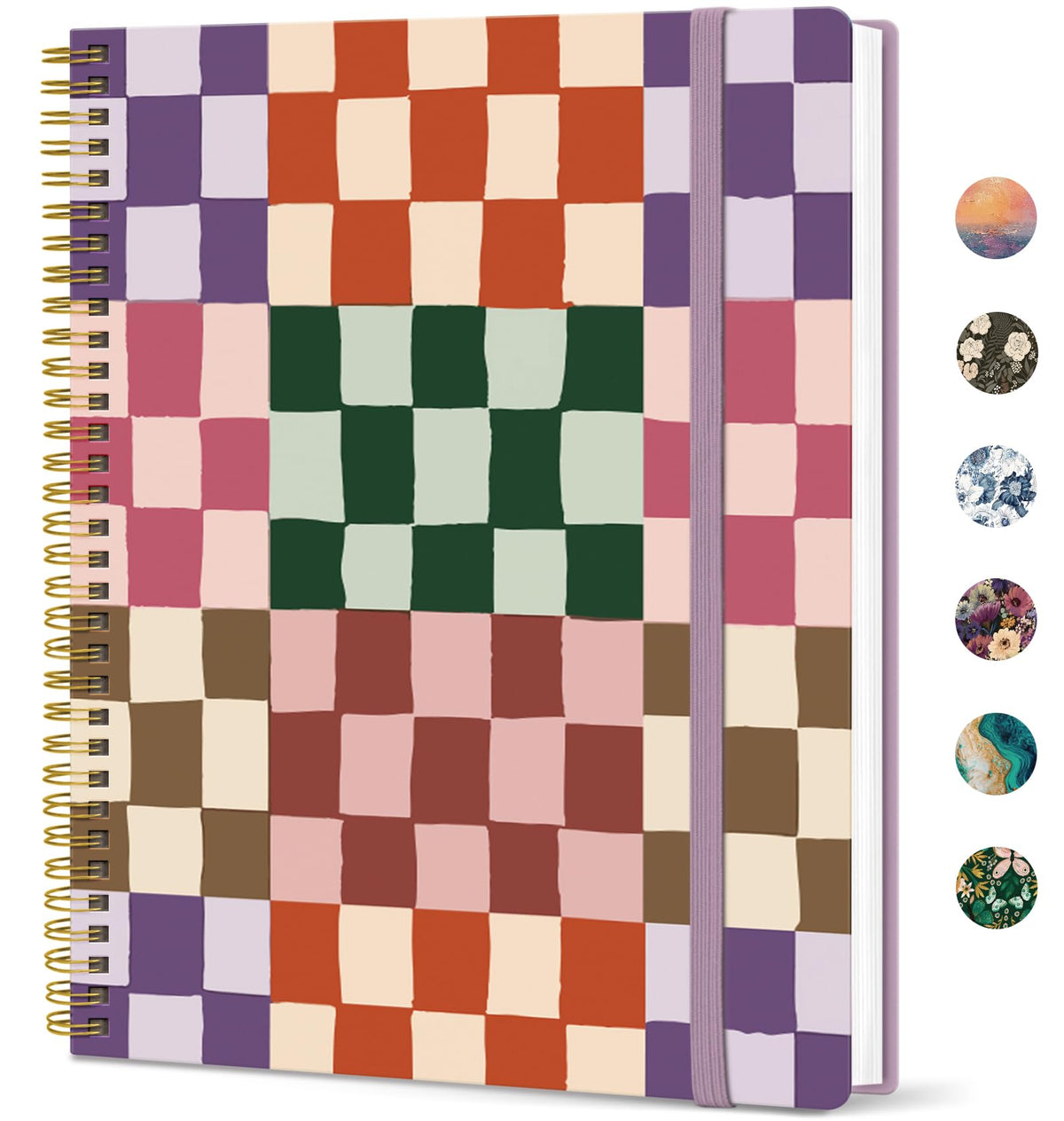 Taja Large Spiral Lined Journal for Women and Men, Notebook for Work