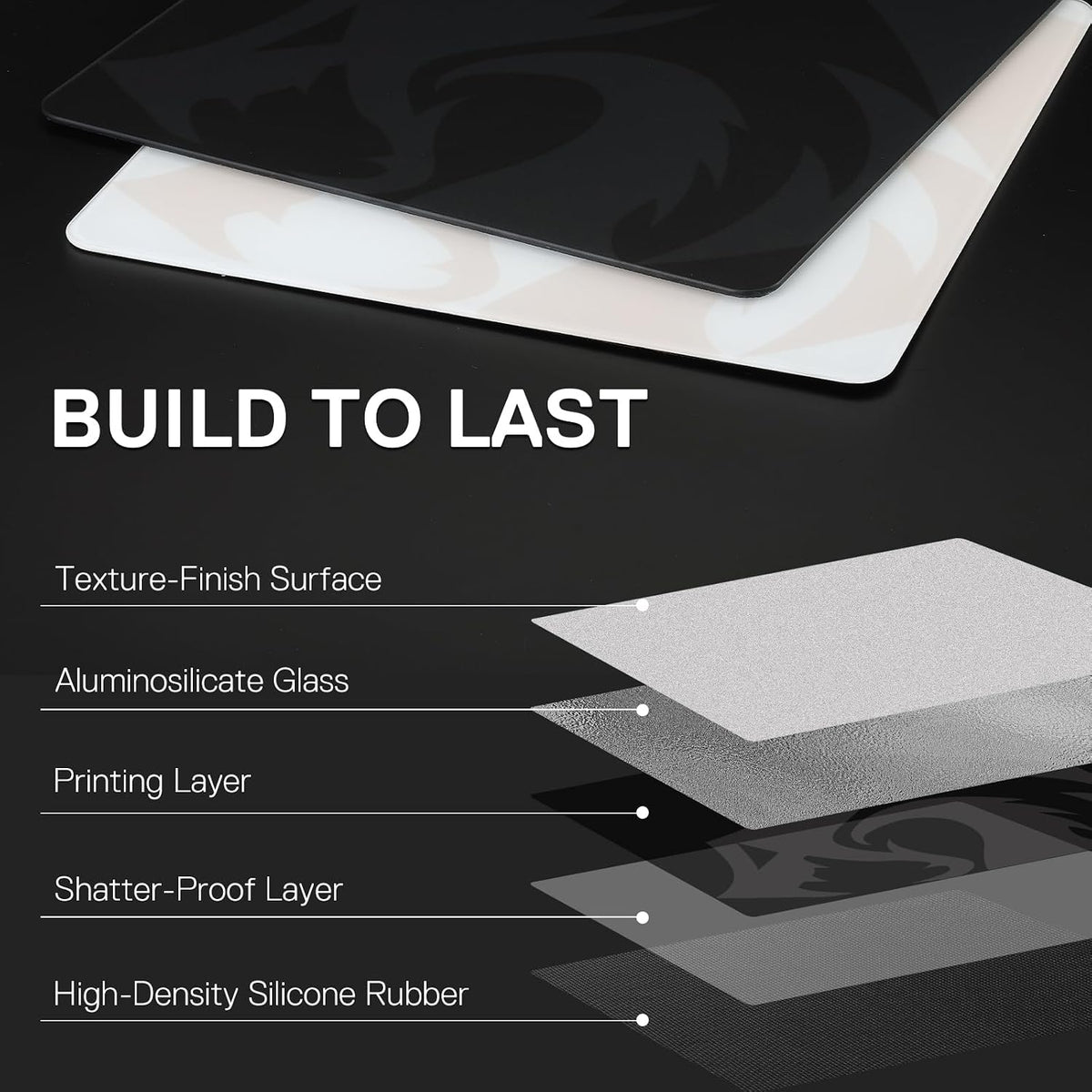 Redragon PG1M Glass Mouse Pad - Ultra-Smooth Precision Surface with Non-Slip Base, Easy to Clean, Hard Mousepad for Gaming - 11.8 x 11.8 x 0.15 inches, White