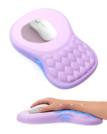 Ergonomic Mouse Pad with Sloped Memory Foam Wrist Rest (Black)