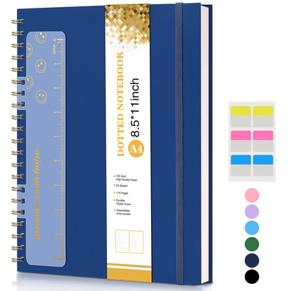 Spiral Notebook Journal 8.5” x 11”, A4 Large Notebooks for Women Men, College Ruled Lined Journal, 100 GSM Paper, Hardcover Spiral Bound Journals for Work School Writing Note Taking Business, Purple