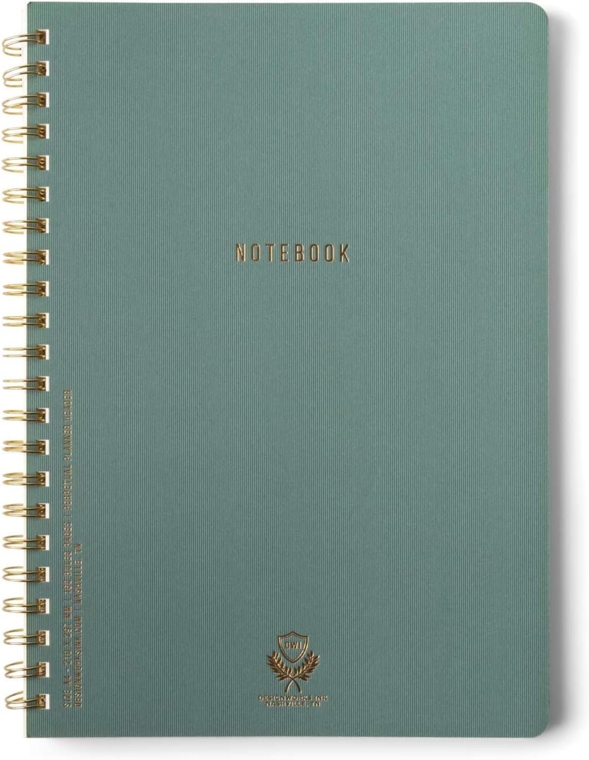 DesignWorks Ink Textured Twin Wire Notebook, Lilac, 8.25 x 11.625 in
