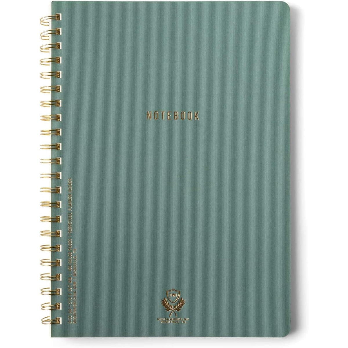 DesignWorks Ink Textured Twin Wire Notebook, Lilac, 8.25 x 11.625 in