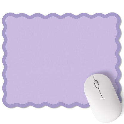 Kingdder Cute Scalloped Mouse Pad Non-Slip Mousepad 9.8x7.9in,Pink