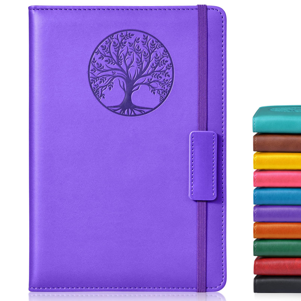 Biuwory Leather Journal Notebook,256 Thick Lined Pages,Hardcover 5.7"×8.3"