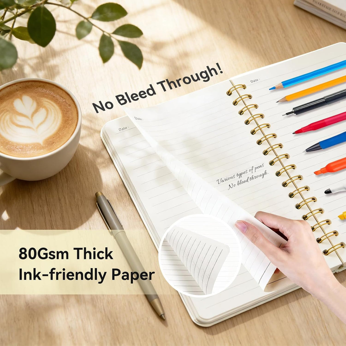 Lined Spiral Journal Notebook for Work A5, 160 Pages, Explosive Cat